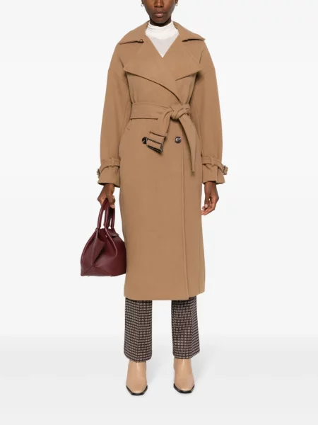 Raštuotas maxi suknele Michael Michael Kors su tigro raštu satininis ruda
