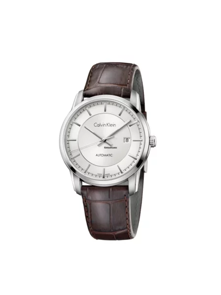 Zegarek Calvin Klein skórzany szary