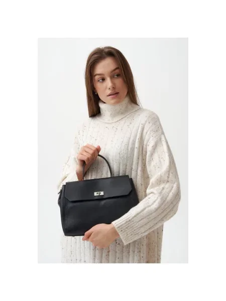 Сумка-портфель шкіряна Estro чорна