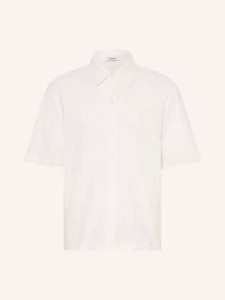 Sandro Koszula Z Dżerseju Slim Fit weiss biała