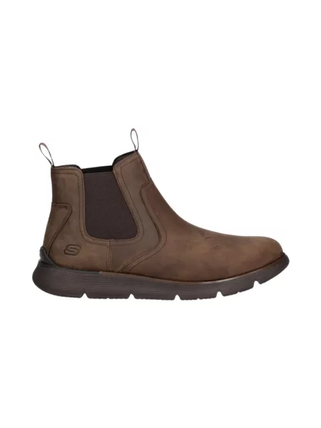 Sztyblety Skechers skórzane brązowe