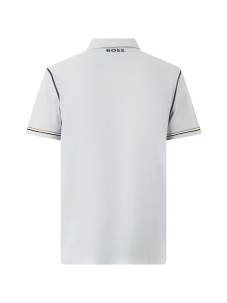 Tricou polo Boss cu imagine alb