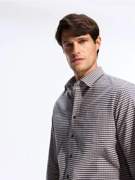 Reserved Koszula regular fit w kratę wielobarwny