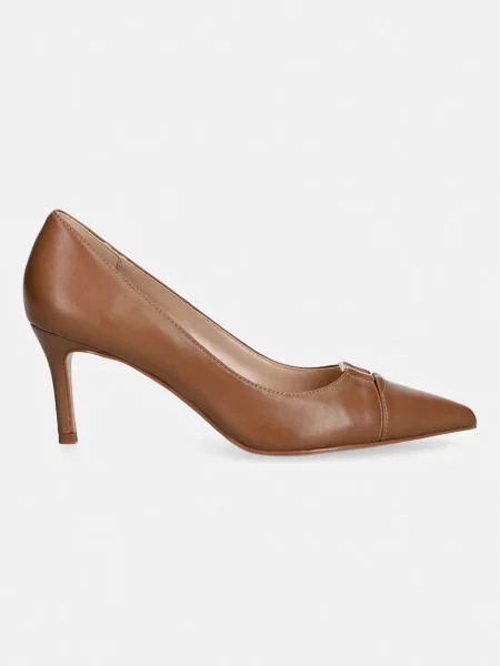 Twinset pantofi cu stiletto din piele maro