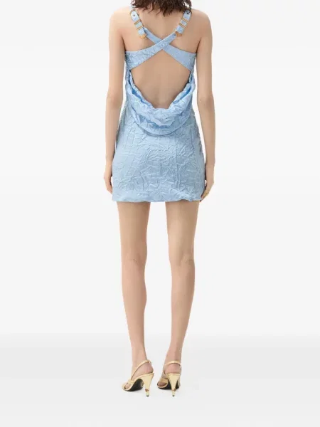 Rochie mini Versace din satin albastru