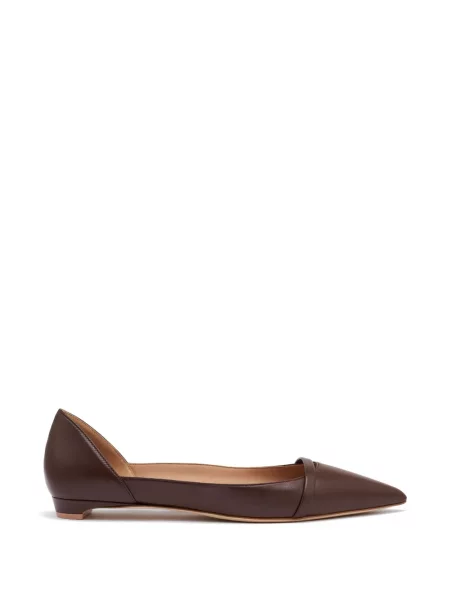 Pantofi cu toc Malone Souliers din piele fără toc maro