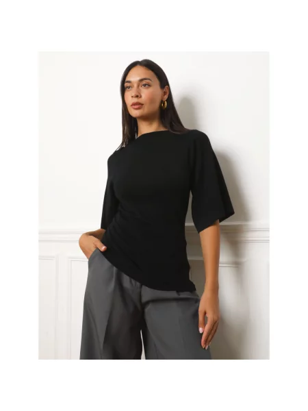 Top La Modeuse negru