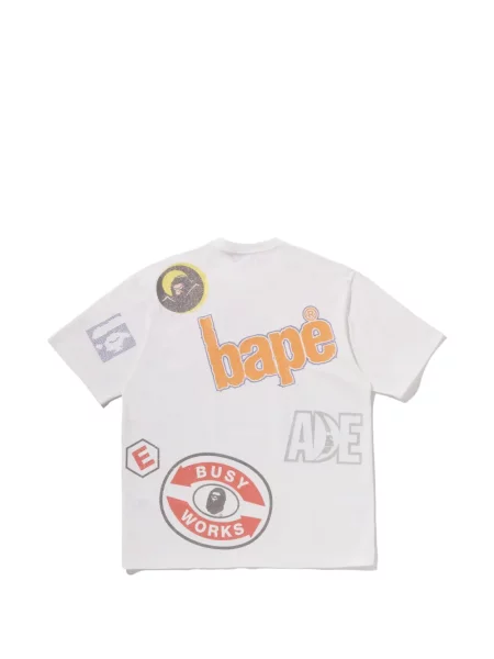 Tricou A Bathing Ape® cu imagine alb