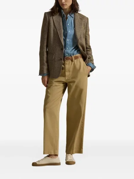 Căciulă Polo Ralph Lauren cu broderie cu dungi cowboy roșu