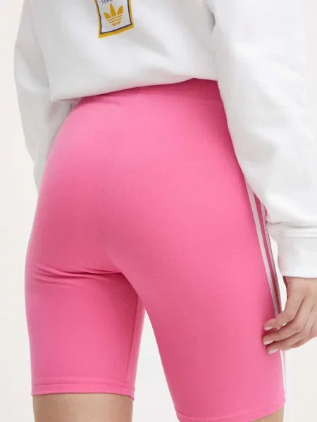 Kraťasy adidas růžová s aplikací high waist