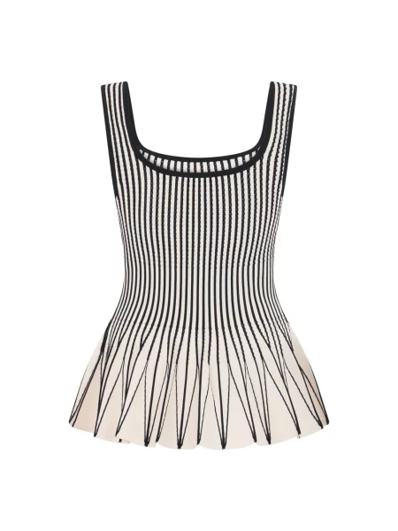 Top Elisabetta Franchi bez rękawów w paski