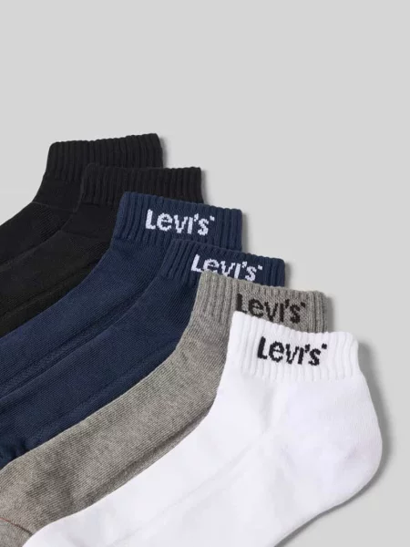 Skarpety z mieszanka bawełny w zestaw 6 par Levi's granatowe