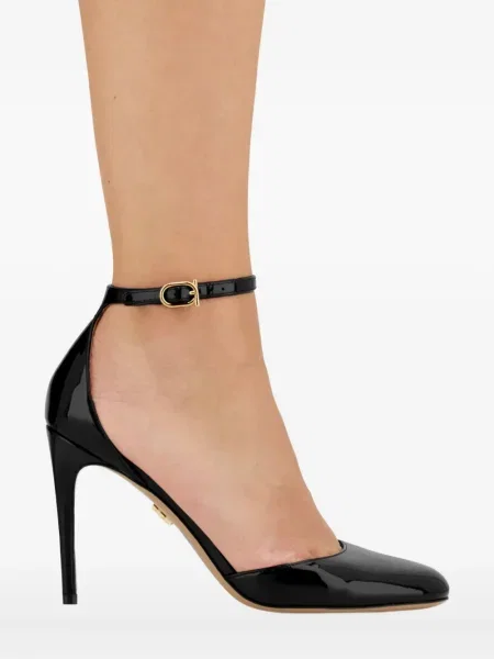 Кожени полуотворени обувки Ferragamo черно