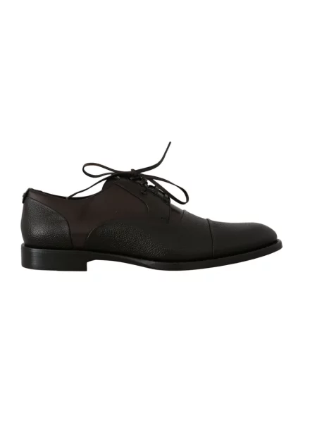 Półbuty Dolce And Gabbana skórzane eleganckie brązowe