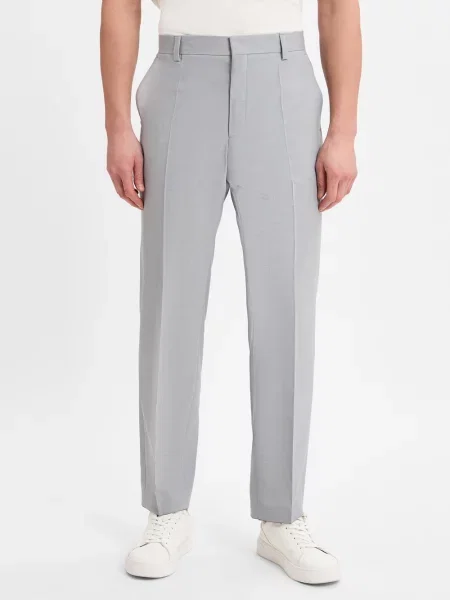HUGO Mężczyźni Spodnie garniturowe Teagan Mężczyźni Modern Fit jednolity 46 szary
