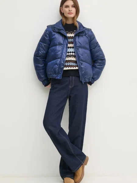 Pepe Jeans kurtka FLORA niebieski zimowa
