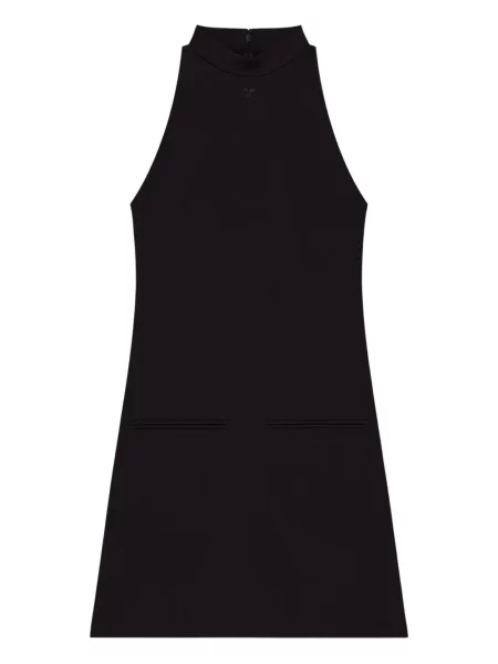 Rochie fără mâneci Courreges fără mâneci de costum negru