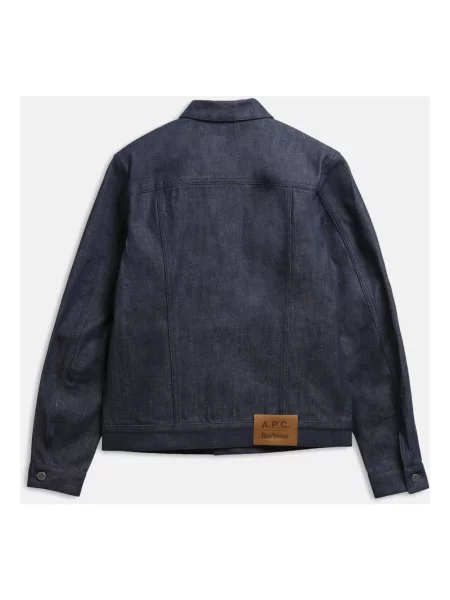 Kurtka jeansowa Barbour niebieska
