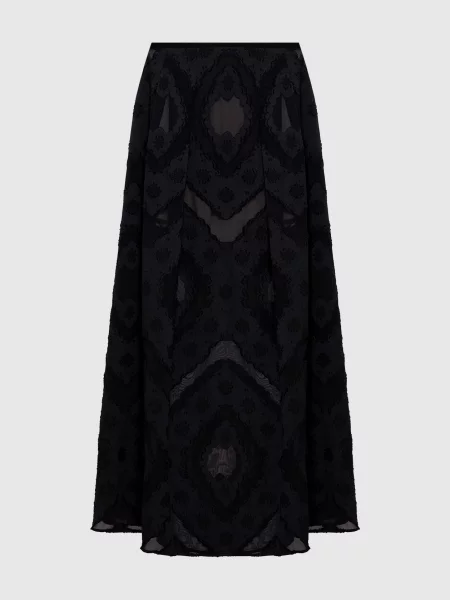 Спідниця максі в тканий візерунок Agnona чорна