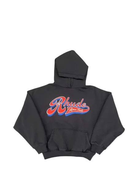 Hanorac cu glugă Rhude cu imagine negru