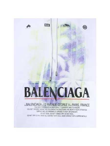 Bluza z kapturem Balenciaga z kapturem biała