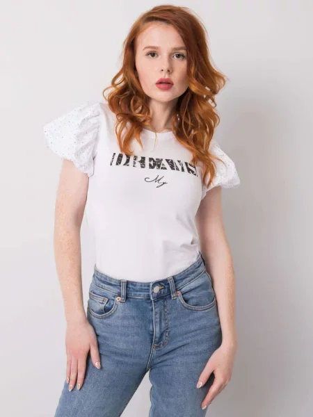 Tricou H&b cu strasuri alb