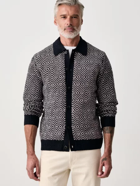 Lindbergh cardigan pentru bărbați cu amestec de lână