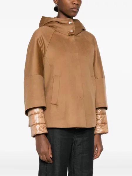 Kurtka Herno z kapturem brązowa