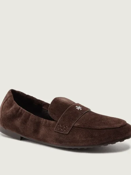 TORY BURCH Lord cipők BALLET | hasított bőr barna
