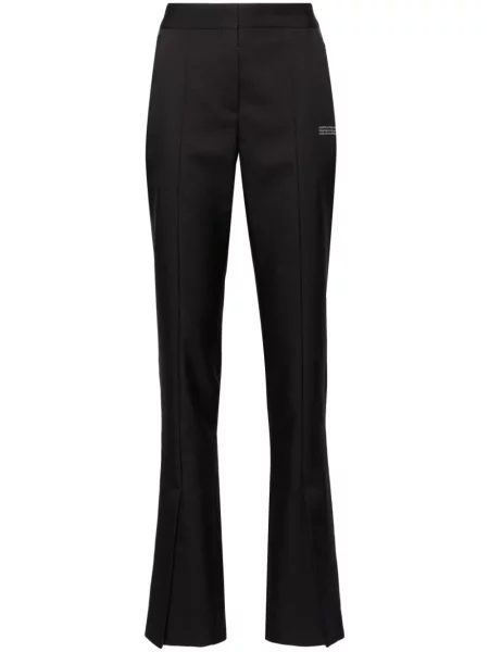Pantaloni Off-white din țesătură twill alb