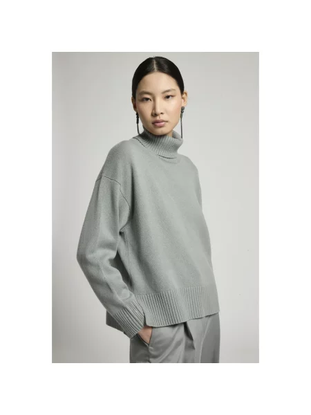 Sweter z golfem Peserico zielony