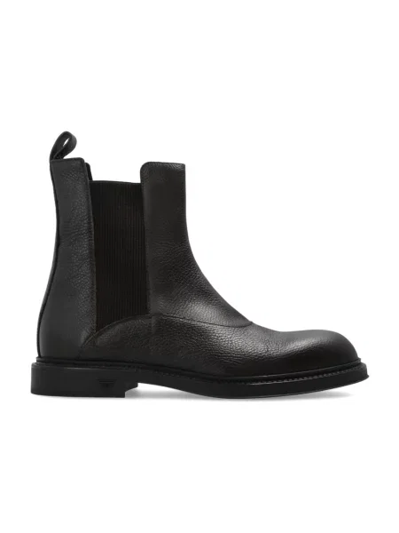 Sztyblety Emporio Armani skórzane brązowe