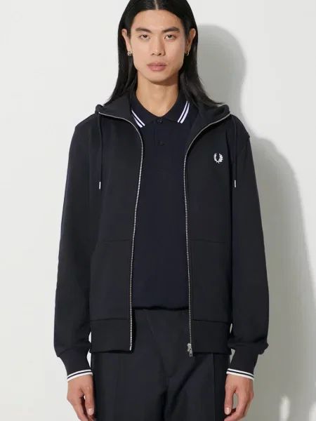 Кофта Fred Perry з капюшоном з аплікацією синій