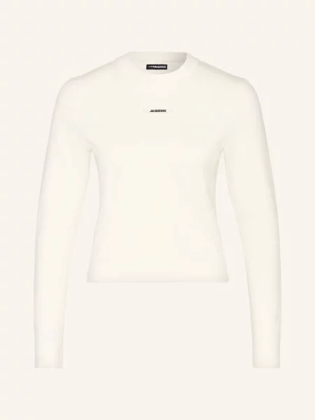 Jacquemus Tričko S Dlouhým Rukávem Le Tshirt Gros Grain béžová