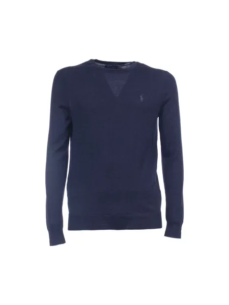 Sweter Polo Ralph Lauren wełniany niebieski