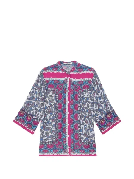 Cămașă Maliparmi cu imagine cu model paisley roz