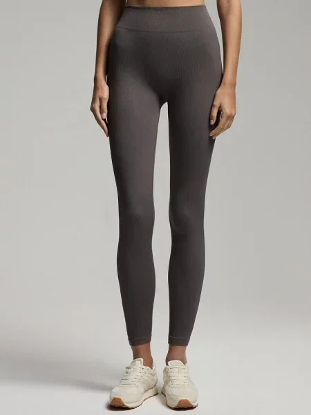 Легінси спортивні DIVERSE світло-коричневий поліамід/еластан коричневі