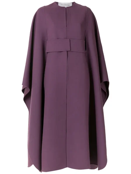 Palton Valentino Garavani drapat violet