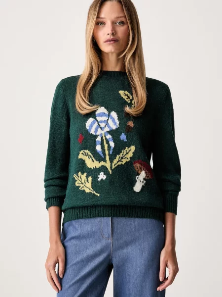 Weekend Max Mara pulover pentru femei cu lână WKDNITRA verde