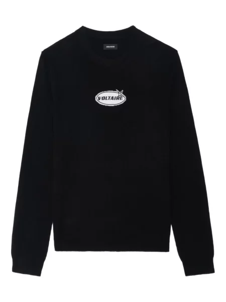 Pulover Zadig&voltaire cu decolteu în U negru