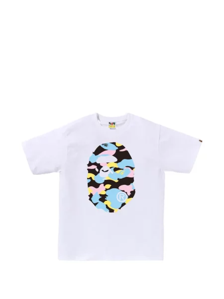 Tricou A Bathing Ape® cu model camuflaj alb