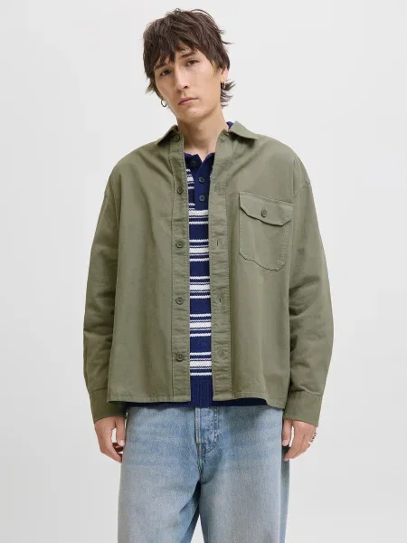 JACK & JONES Srajca JJEDOVER oliva
