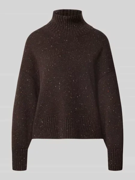 Sweter o kroju relaxed fit z mieszanki żywej wełny w imitacji dzianiny Lanius