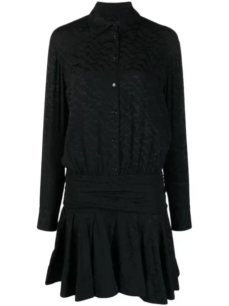 Rochie tip cămașă Pinko din jacard negru