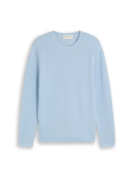 TOM TAILOR DENIM Pulover deschis albastru