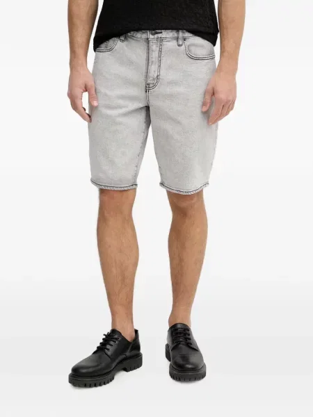 Pantaloni scurți din denim Armani Exchange cu autograf gri