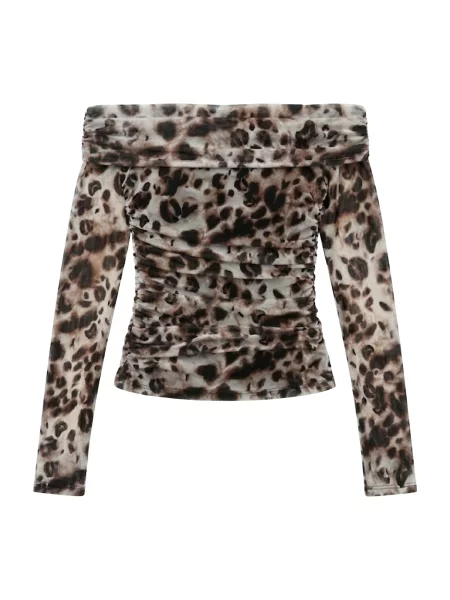 LeGer by Lena Gercke Tricou Elmira kitt / maro / maro închis alb