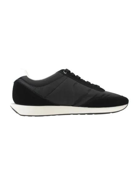 Calvin Klein Sneakers tornacipő RETRO bőr hozzáadásával fekete