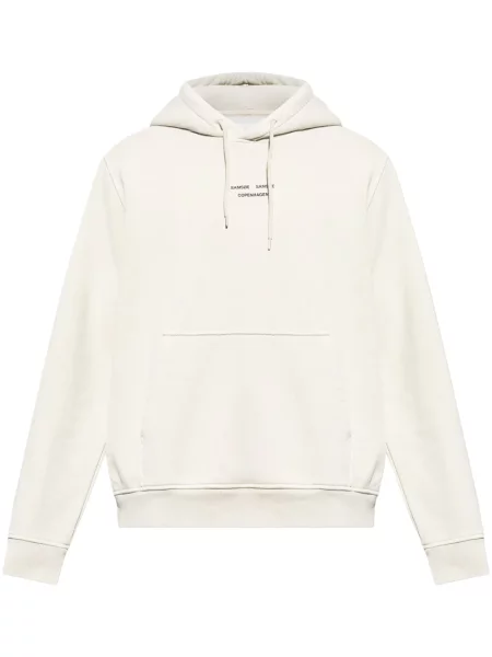 Hanorac cu glugă Samsøe Samsøe cu imagine alb