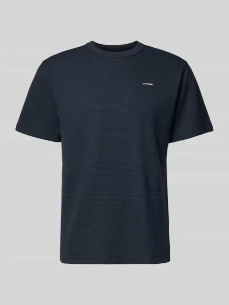 T-shirt o kroju regular fit z fakturowanym wzorem G-star Raw granatowa